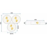 Toolight stropna lampa APP879-C Triple White 3x40cm | shoptok.hr
