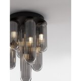 Nova Luce Siva steklena stropna svetilka s steklenim senčilom Gustave – | Shoptok.si
