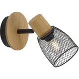 LIGHT. 15191-79 - Zidni spot TAMIS 1xE14/10W/230V borovina