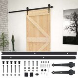  Klizna vrata s priborom za montažu 90 x 210 cm masivna borovina | shoptok.hr
