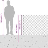  Ograda od lančanih veza s postom 10 x 1 m Čelik premazan PVC-om | Eponuda.com