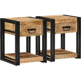  Noćni ormarići 2 kom 40x40x50 cm Masivno neobrađeno drvo manga Cijene