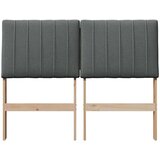 vidaXL tapecirani uzglavlje tamno siva 120 cm čvrsto borovo drvo | shoptok.hr