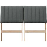vidaXL tapecirano vzglavje temno siva 120 cm masivno borovo les | Shoptok.si
