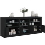 vidaXL Komoda s LED svjetlima crna 162 x 37 x 67 cm | shoptok.hr