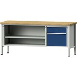ANKE Delovna miza, izvedba z ogrodjem, 1 predal 180 mm, 1 predal 360 mm, višina 890 mm, masivna bukovina | Shoptok.si