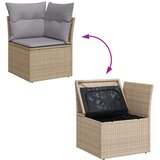  Vrtni kauč set 10 komada Siva Prirodna Ratan Poliester | shoptok.hr