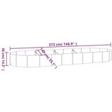  Povišena vrtna gredica od pocinčanog čelika 373x140x36 cm srebrna | shoptok.hr