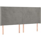  Box spring postelja z vzmetnico LED svetlo siva 160x200cm žamet, (20790521) | Shoptok.si