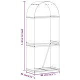  Držač za cjepanice svjetlosivi 80 x 45 x 190 cm pocinčani čelik | shoptok.hr