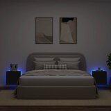  Zidni TV ormarići s LED svjetlima 2 kom crni 40,5 x 35 x 40 cm | shoptok.hr