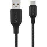TACTICAL Stitch Thread pleten USB-A v USB-C kabel črne barve dolžine 2m | Shoptok.si