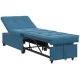 Krevet na razvlačenje Plava 194 x 67 x 82 cm Baršun | Eponuda.com