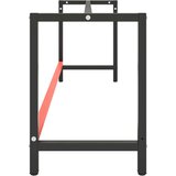 vidaXL Okvir za radni stol mat crni i mat crveni 220x57x79 cm metalni | shoptok.hr