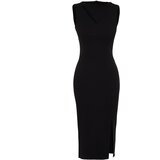 Trendyol Black Window/Cut Out Detailed Woven Dress Cene