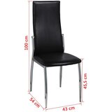 vidaXL Jedilni stoli 4 kosi črno umetno usnje | Shoptok.si