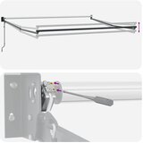 Uvlačiva tenda antracit i bijela 3x2,5 m tkanina i aluminij | shoptok.hr