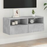 vidaXL Stenska TV omarica betonsko siva 80x30x30 cm inženirski les Cene