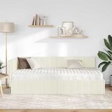  Kutni krevetni okvir s madracem 2 kom. Krema 90 x 190 cm Baršun | shoptok.hr