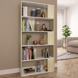 vidaXL Ormarić za knjige / sobna pregrada bijeli/hrast 80x24x159 cm Cijene
