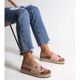 Gemre Massive Pink Slippers with Decorative Sole Nibalie | Shoptok.si