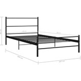  Za krevet crni metalni 100 x 200 cm | shoptok.hr