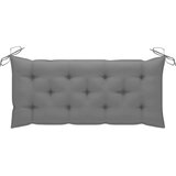  Vrtna klupa s jastukom 120 cm od masivnog bagremovog drva Siva 120 x 50 x 7 cm | shoptok.hr