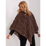Wool Fashion Italia Poncho-AT-PN-2347.68-brown | Shoptok.si