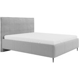 MID.YOU OBLAZINJENA POSTELJA 140 cm x 200 cm , les, tekstil, leseni material svetlo siva | Shoptok.si