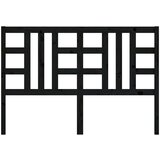  Posteljno vzglavje črno 146x4x100 cm trdna borovina, (20645606) | Shoptok.si