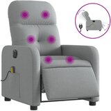 Maison Chic Električni masažni naslanjač - Relax naslanjač svetlo sivo blago, (22134891) | Shoptok.si