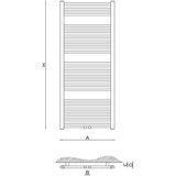 Bial kopalniški cevni radiator Alta Midd 450 x 1374 mm (Antracit) | Shoptok.si