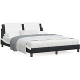 vidaXL Okvir kreveta s uzglavljem crno-bijeli 160x200 cm umjetna koža | shoptok.hr