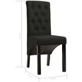  Jedilni stoli 6 kosov črno blago, (20700599) | Shoptok.si
