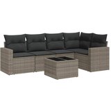 Maison Chic Seti vrtnega pohištva - Vrtna garnitura - Vrtni pohištvo set 6-delna z blazinami siv poli ratan, (21807824) | Shoptok.si