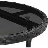  5-dijelni vrtni bistro set od poliratana s jastucima crni | shoptok.hr