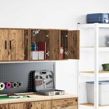 vidaXL Garažne stenske omare 2 kosa star les inženirski les | Shoptok.si
