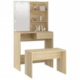  Set toaletnog stolića boja hrasta sonome LED konstruirano drvo | shoptok.hr