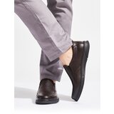 Shelvt Men's brown faux leather loafers | Shoptok.si