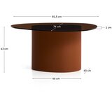 Kave Home Smeđi stolić za kavu sa staklenom pločom stola 74x81,5 cm Olir – | shoptok.hr