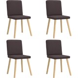 Maison Chic Jedilni stoli - Vzorci stoli 4 kosi temno rjavo blago A949, (22032578) | Shoptok.si