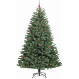 vidaXL Umetno Zložljivo Božično Drevo Zelena 270 cm PVC in kovina | Shoptok.si