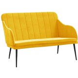  Klupa žuta 110 x 76 x 80 cm baršunasta - Žuta | shoptok.hr