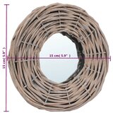  Ogledala od pruća 3 kom 15 cm | shoptok.hr