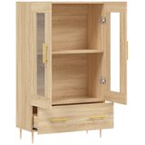  Visoka komoda boja hrasta 69,5 x 31 x 115 cm konstruirano drvo | shoptok.hr