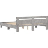  Posteljni okvir z vzglavjem betonsko siv 200x200 cm i | Shoptok.si