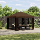 Gazebo 3 x 3 m Smeđa Poliester i čelik 190 gsm | shoptok.hr