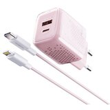 Moxom mx-hc206 Kucni punjac 18w fast pd 20w type c na lightning pink ( P1257 ) Cene
