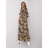 Italy Moda Dress-DHJ-SK-13965-1.61P-Black-Yellow | shoptok.hr
