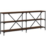 vidaXL Konzoni stol boja smeđeg hrasta 180x30x75 cm od drva i željeza | shoptok.hr